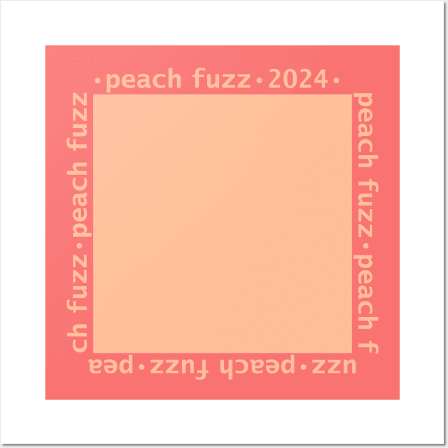 Peach Fuzz Color of the Year 2024 Swatch Wall Art by ellenhenryart